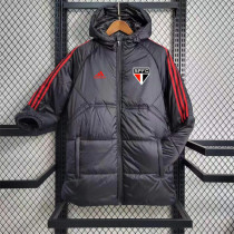 23-24 Sao Paulo (black) cotton-padded clothes Soccer Jacket