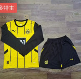 Long sleeve 24-25 Borussia Dortmund home Set.Jersey & Short High Quality