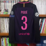 Long sleeve 16-17 FC Barcelona Away (PIQUE 3#) Retro Jersey Thailand Quality