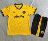 Kids kit 23-24 Wolverhampton Wanderers home Thailand Quality