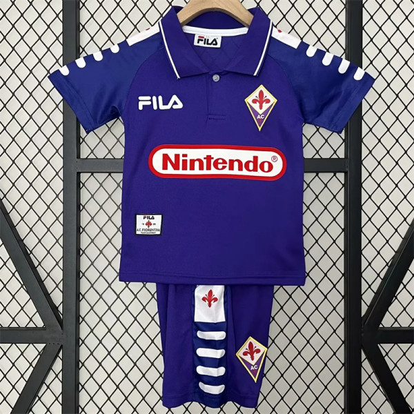 Kids kit 1998 Fiorentina home (Retro Jersey) Thailand Quality