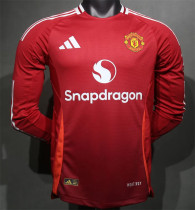 Long sleeve 24-25 Manchester United home Player Version Thailand Quality