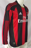 Long sleeve 10-11 AC Milan home Retro Jersey Thailand Quality
