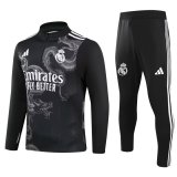 24-25Real Madrid black Special edition Adult Sweater tracksuit set