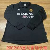 Long sleeve 02-03 Real Madrid Away Retro Jersey Thailand Quality