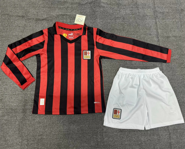 Long sleeve Kids kit 24-25 AC Milan (125th anniversary) Thailand Quality
