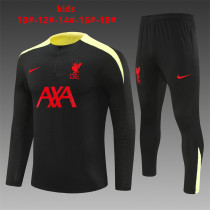 Player Version Young 24-25 Liverpool (Black and yellow) Sweater tracksuit set