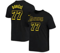 25 Los Angeles Lakers Cotton T-shirt ：DONCIC 77#