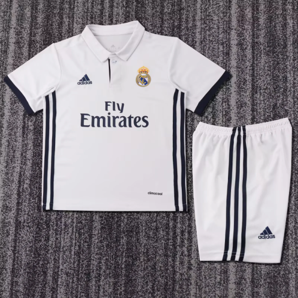 Kids kit 16-17 Real Madrid home (Retro Jersey) Thailand Quality