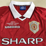 99-00 Manchester United home Long sleeve Retro Jersey Thailand Quality