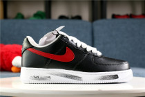 from Abbsneakers EACEMINUSONE X Nike Air Force 1 Low Para-Noise Black Red