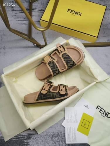 Women Men F*endi Top Sandals （ Arrenfashion）