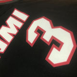 2023/24 Miami Heat WADE #3 Black NBA Jerseys 热压