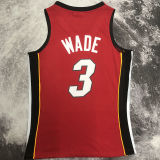 2005/06 Miami Heat WADE #3 Retro Red NBA Jerseys热压