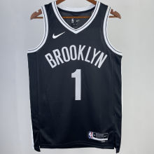 2023/24 Nets BRIDGES #1 Black NBA Jerseys