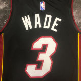 2023/24 Miami Heat WADE #3 Black NBA Jerseys 热压