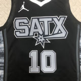 Spurs DEROZAN #10 Black NBA Jerseys