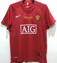 2007-08 M Utd home Red Retro Soccer Jersey UCL Version 欧冠版