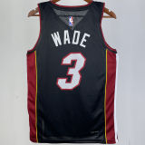 2023/24 Miami Heat WADE #3 Black NBA Jerseys 热压