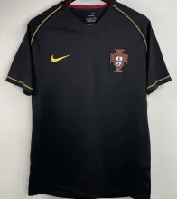 2006 Portugal Black Retro Soccer Jersey