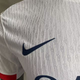 2024/25 PSG Away White Player Version Soccer Jersey