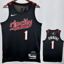 2024/25 Trail Blazers SIMMONS #1 Black City Edition NBA Jerseys