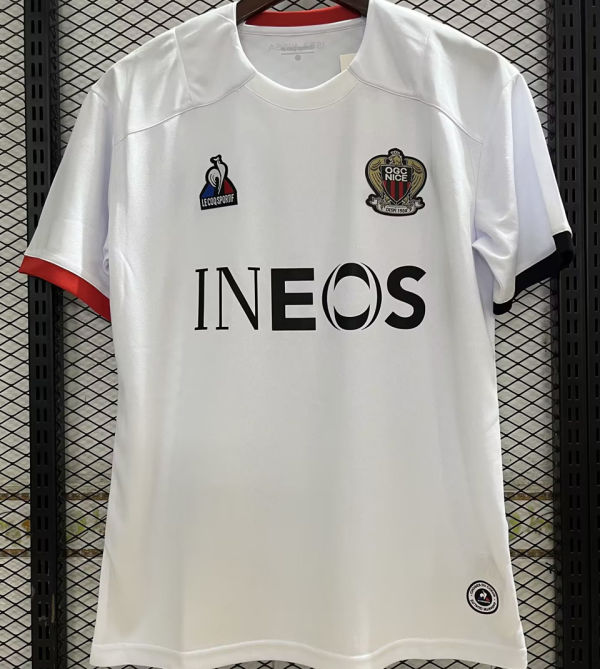 2023/24 Nice Away White Fans Soccer Jersey