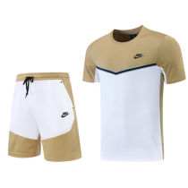 2022 Nk White Khaki Short Training Jersey(A Set)