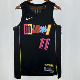 2025 Miami Heat JAQUEZ JR. #11 Black City Edition NBA Jersey