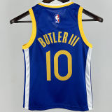 Warriors BUTLER III #10 Blue Kids NBA Jersey 热压