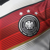 2014 Germany Home White Retro Player Version Long Sleeve Jersey  3 Start 三星 球员版