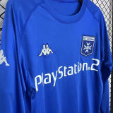 2003/04 AJ Auxerre Away Blue Retro Long Sleeve Soccer Jersey 欧塞尔