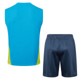 2025/26 Man City Blue Vest Training Jersey(A Set)