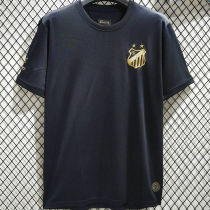 2025 Santos Black Cotton Retro Style T-Shirt