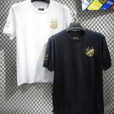 2025 Santos White Cotton Retro Style T-Shirt