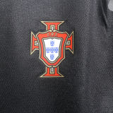 2013 Portugal Away Black Retro Player Version Long Sleeve Jersey 球员版 长袖