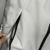 2025 PSG Jordan Cotton Thickened Warm Grey Outdoor Jacket #A805加棉冲锋衣