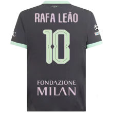 RAFA LEãO #10 AC Milan Third Fans Soccer Jersey 2024/25 带号下广告 欧冠字体 ★★