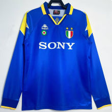 1995/96 JUV Away Blue Retro Long Sleeve Soccer Jersey