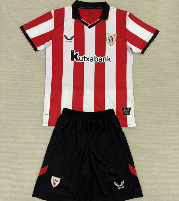 2025/26 Bilbao AT Home Kids Soccer Jersey