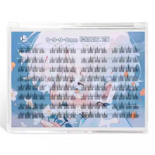 【無甲醛8mm無梗免膠】128簇懶人太陽花自然新手分段免膠單簇假睫毛