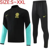 2023/24 INT Black Half Pull Tracksuit