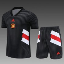 2023/24 Man Utd Black Training Shorts Suit