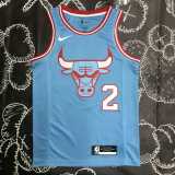 2022/23 BULLS BALL #2 Azure NBA Jerseys