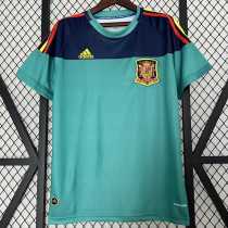 2010 Spain GKG Green Retro Soccer jersey