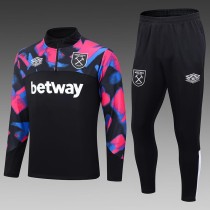 2022/23 West Ham Black Half Pull Tracksuit