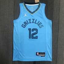 2022/23 GRIZZLIES MORANT #12 Azure NBA Jerseys