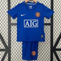 2008/09 Man Utd 3RD Blue Retro Kids Soccer jersey