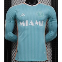 [PLAYER] 2024/25 Inter Miami 3RD Blue Player Long Sleeve Soccer jersey