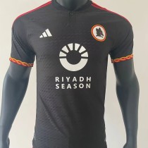 2023/24 Roma 3RD Black Player Soccer jersey